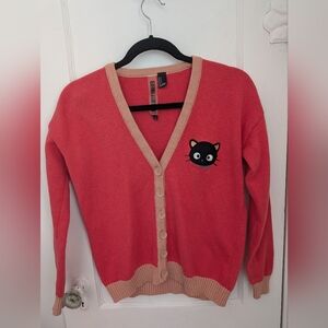 Hello Kitty x Forever 21 Chococat Pink Cat  Cardigan - Size S